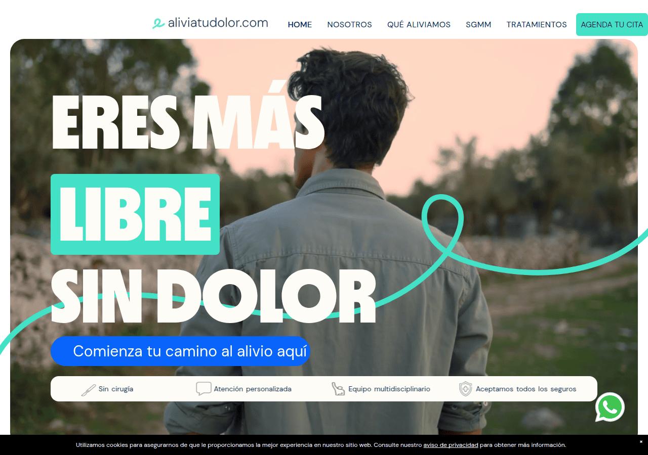 Screenshot of aliviatudolor.com