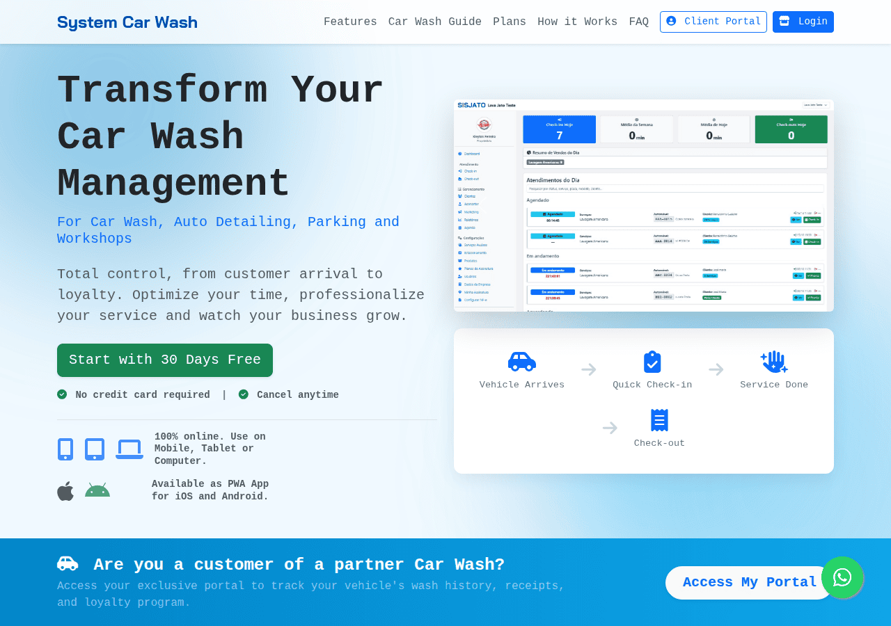 Screenshot of systemcarwash.com