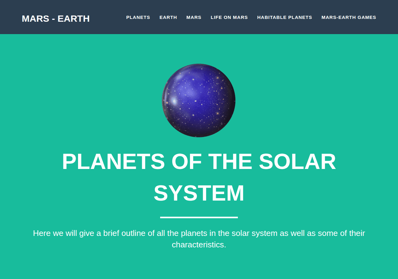Screenshot of mars-earth.com