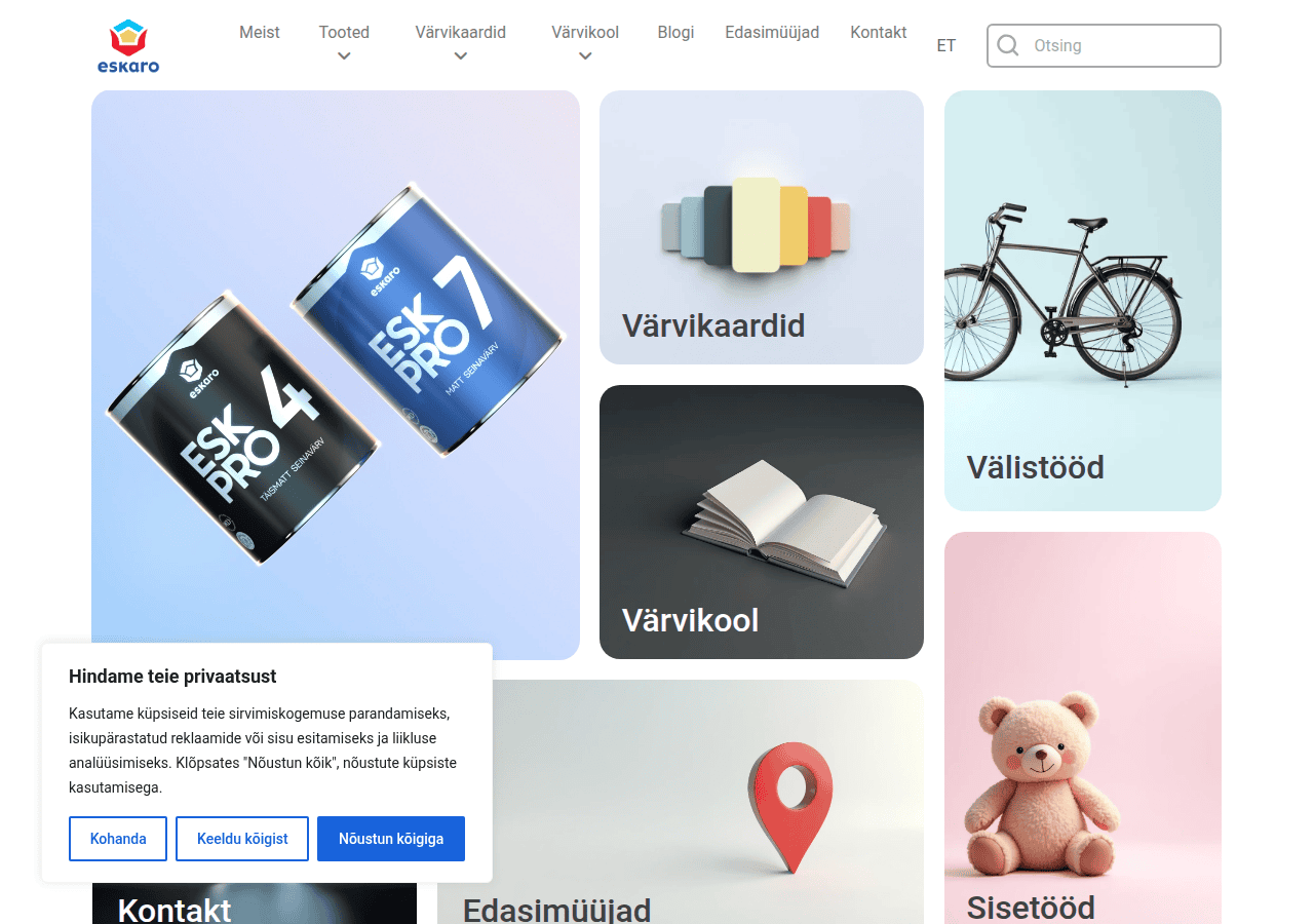 Screenshot of eskaro.ee