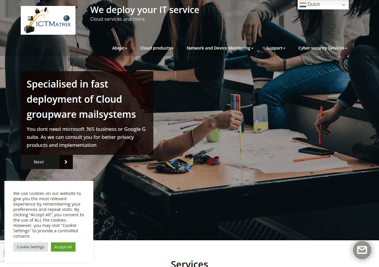 Screenshot of ictmatrix.com