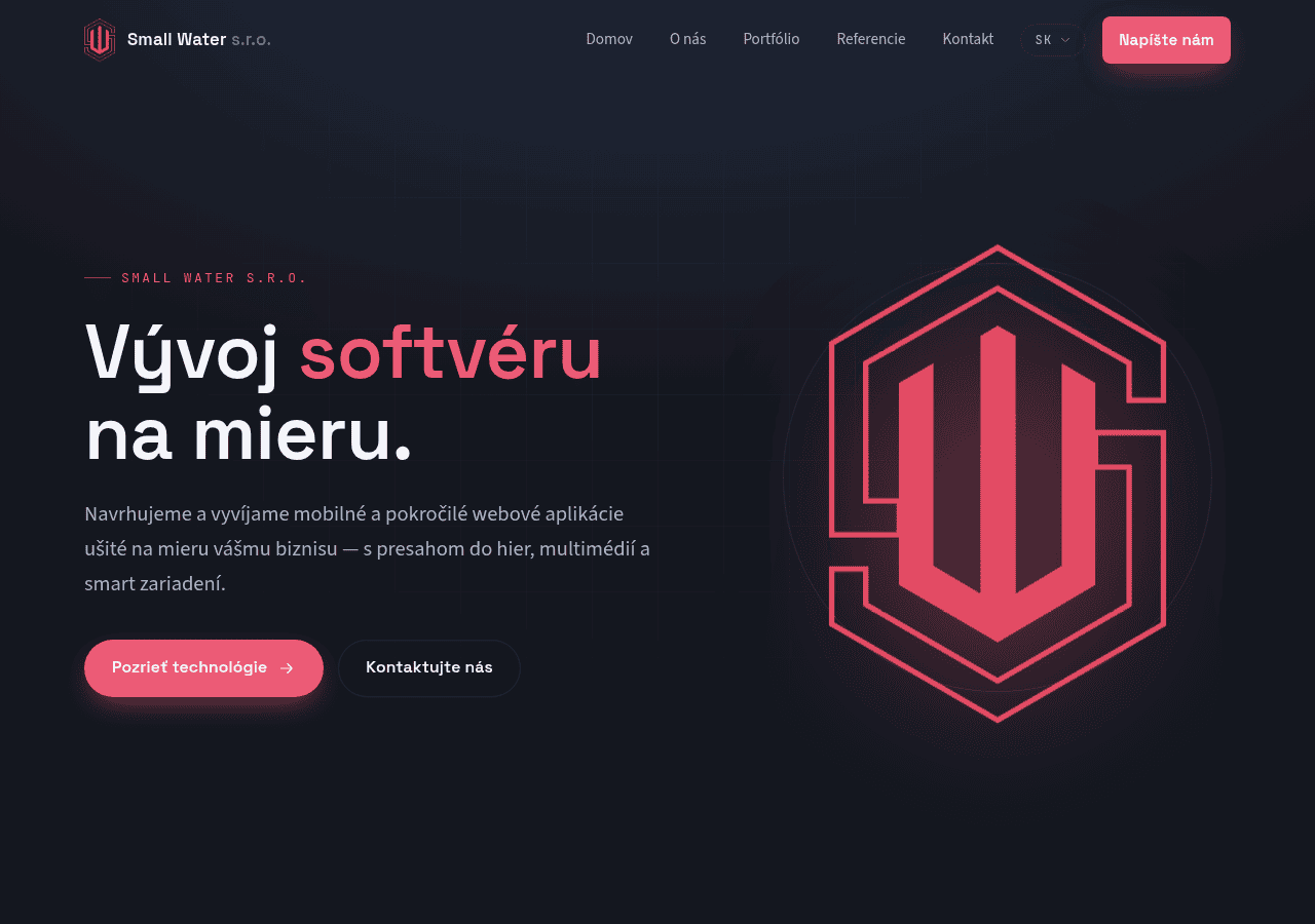 Screenshot of smallwater.eu