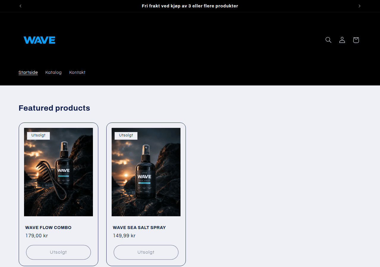 Screenshot of wavehair.no