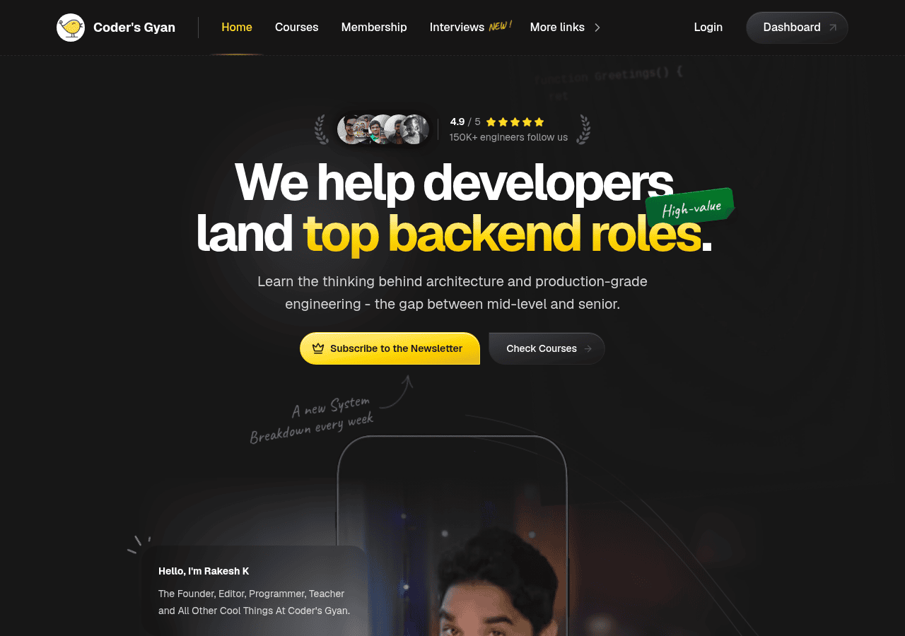 Screenshot of codersgyan.com