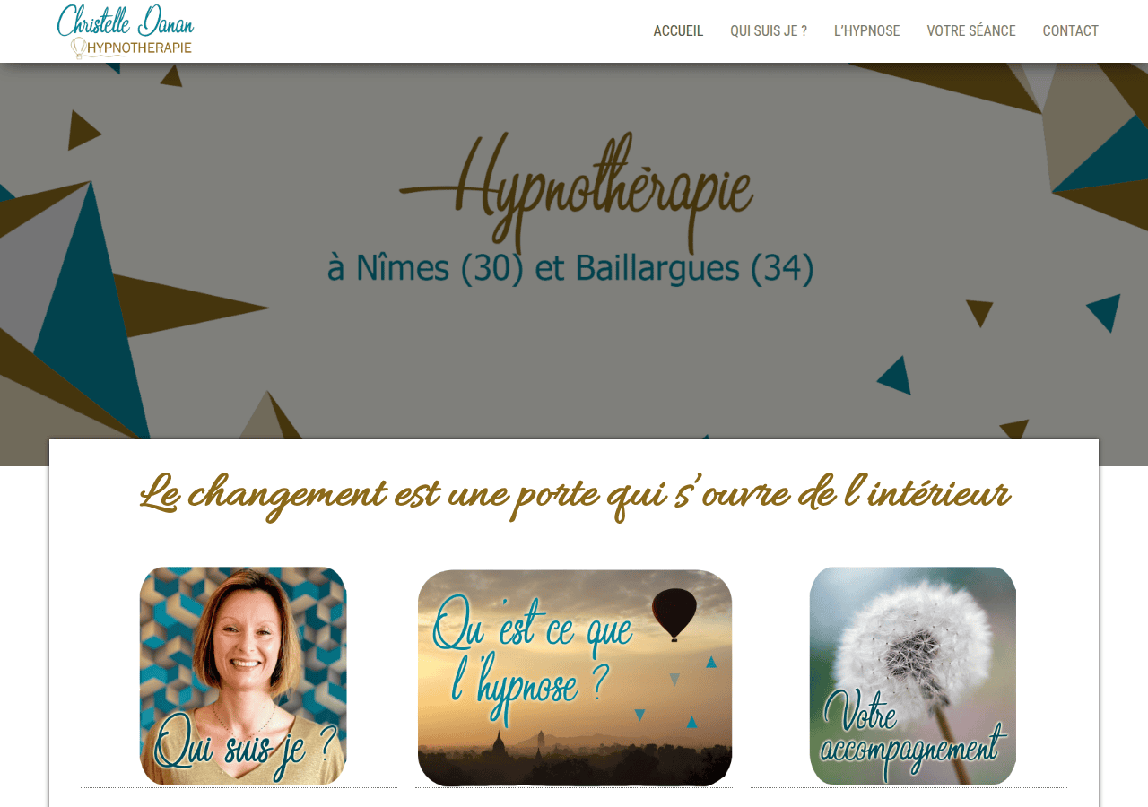 Screenshot of christelle-danan-hypnose.fr