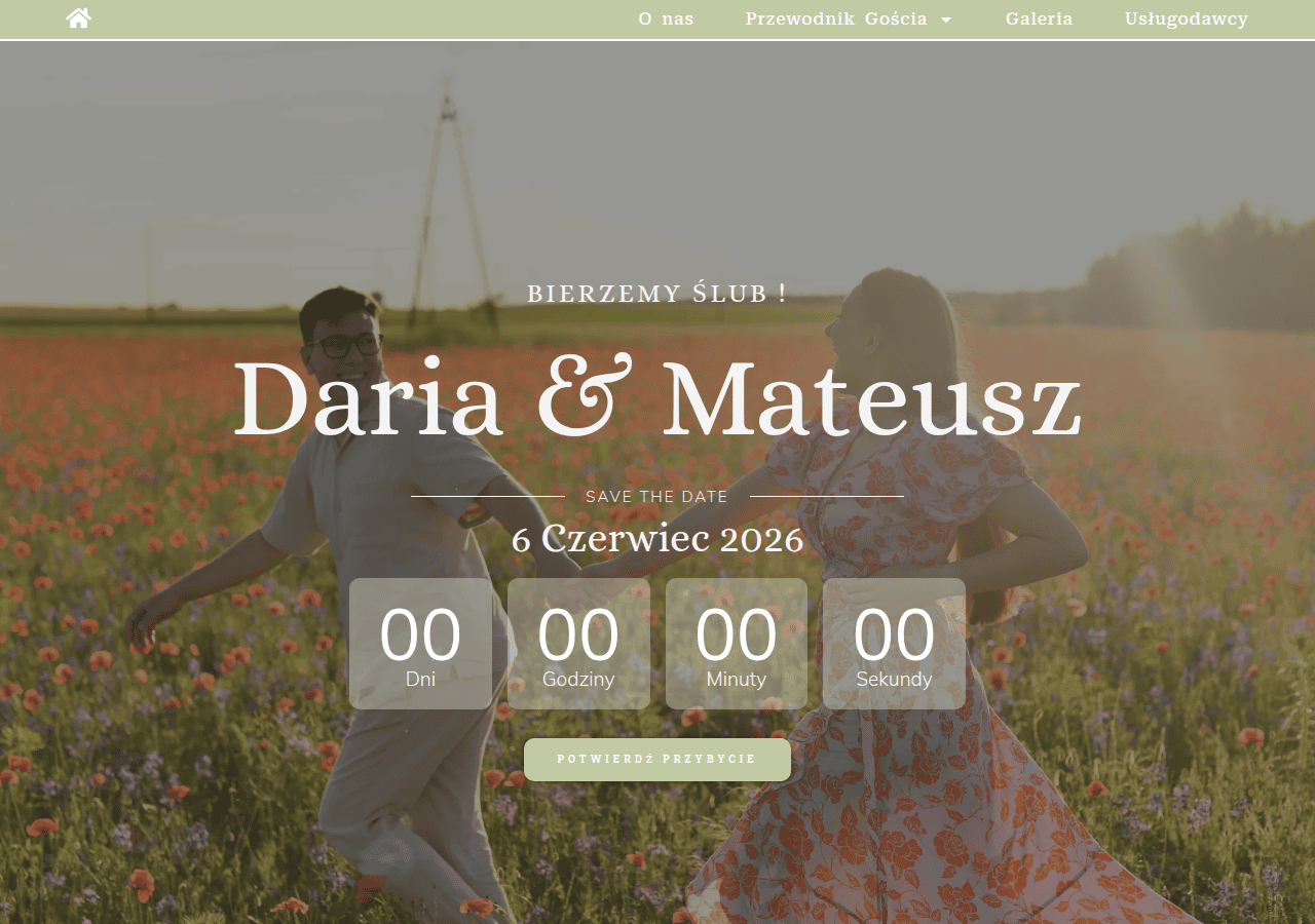Screenshot of wesele-dariaimateusz.pl