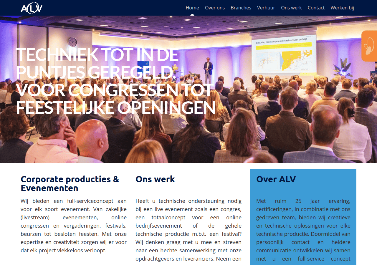 Screenshot of alvproductions.nl
