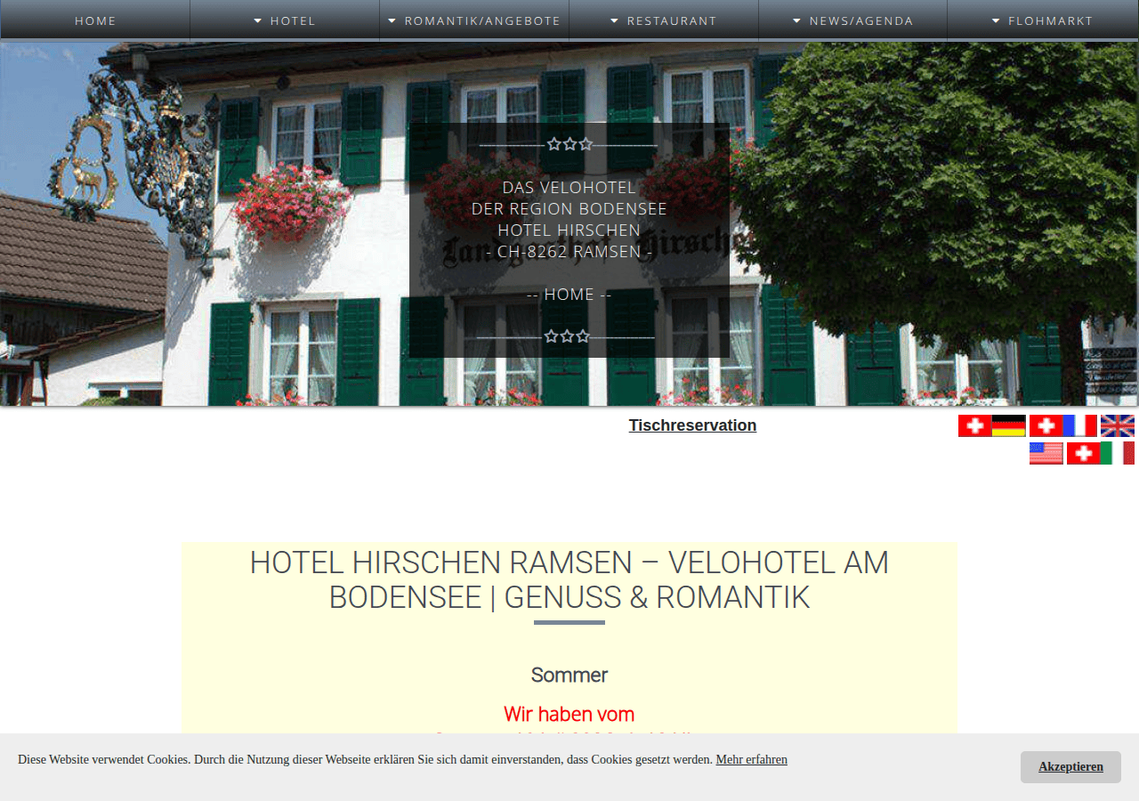 Screenshot of hirschen.ch