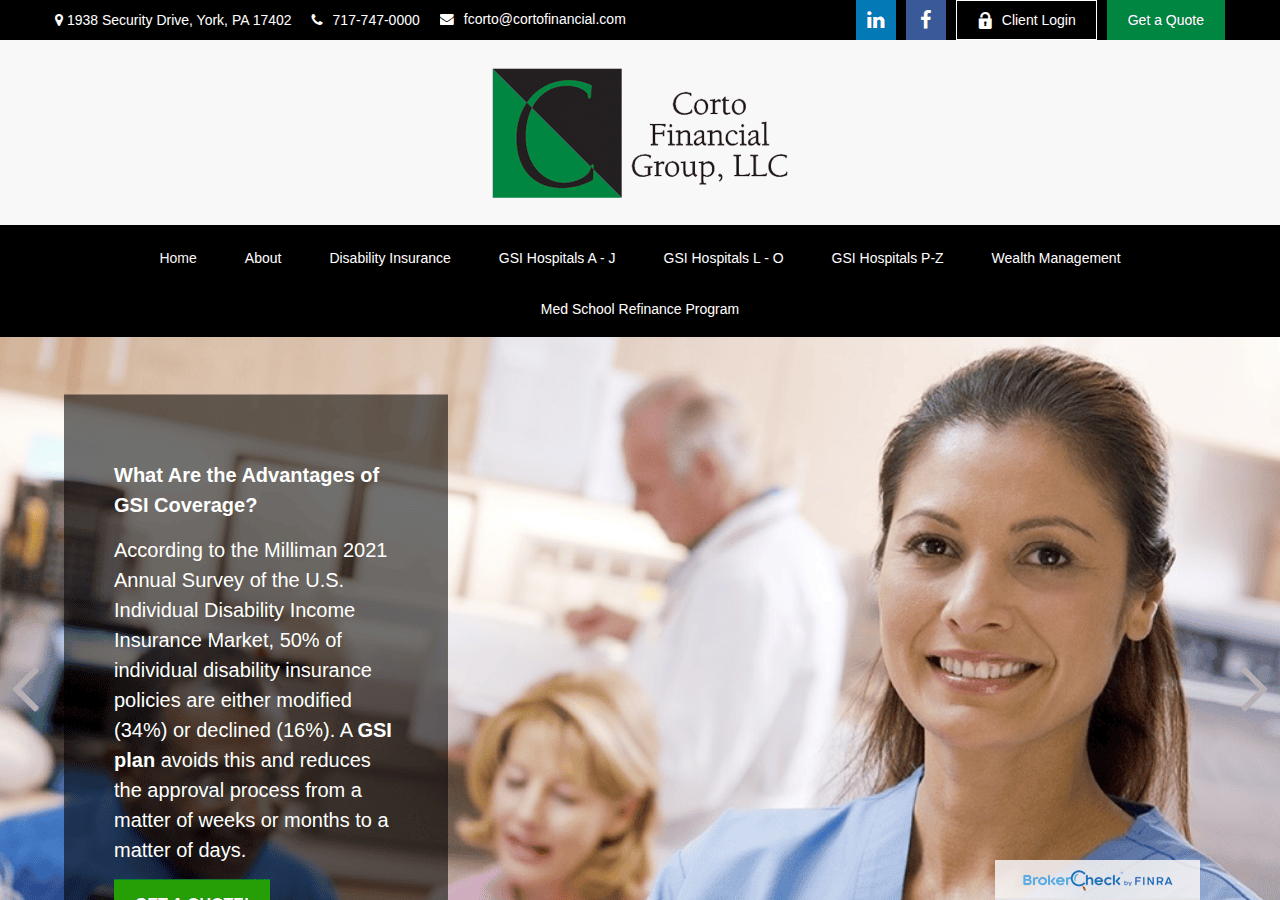 Screenshot of cortofinancial.com