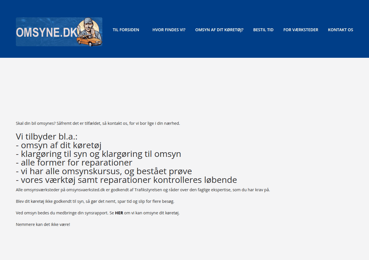Screenshot of omsynsvirksomheder.dk