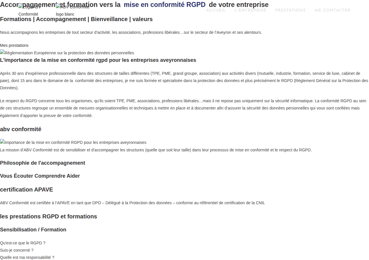 Screenshot of abvconformite.fr