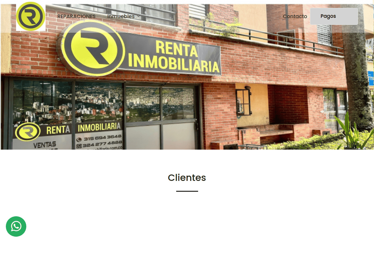 Screenshot of rentainmobiliaria.com.co