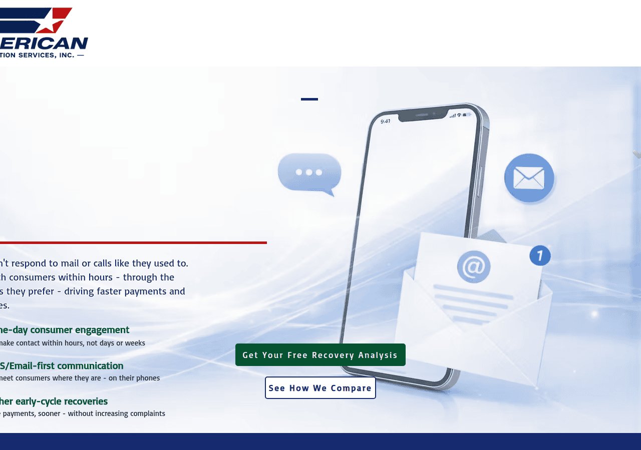 Screenshot of americancollectionservices.com
