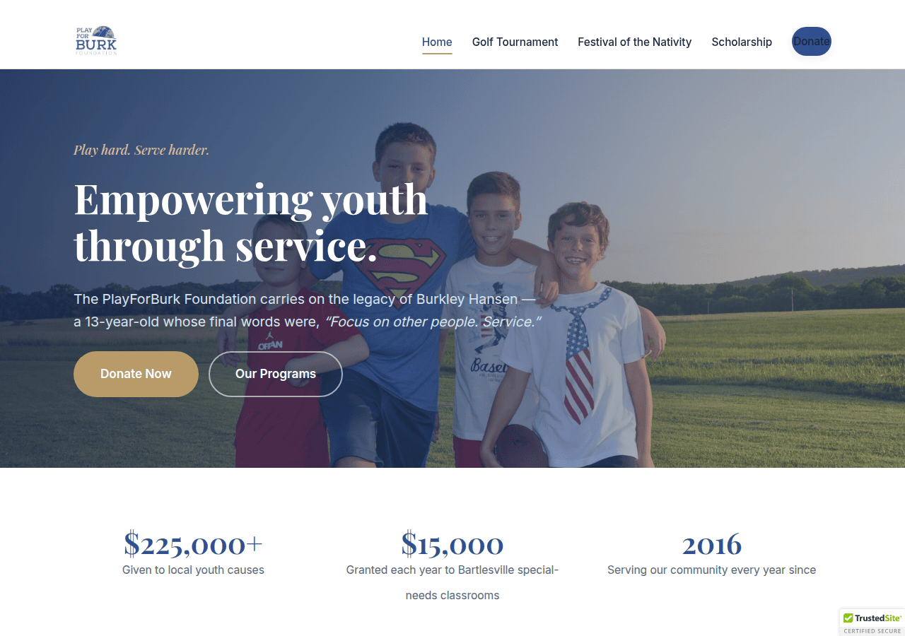 Screenshot of playforburk.org