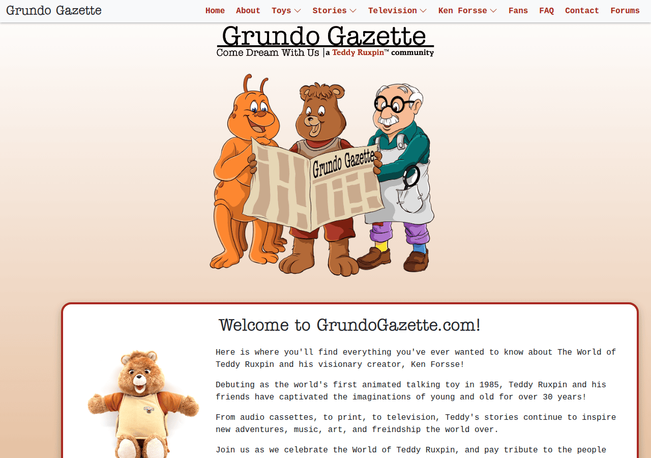Screenshot of grundogazette.com