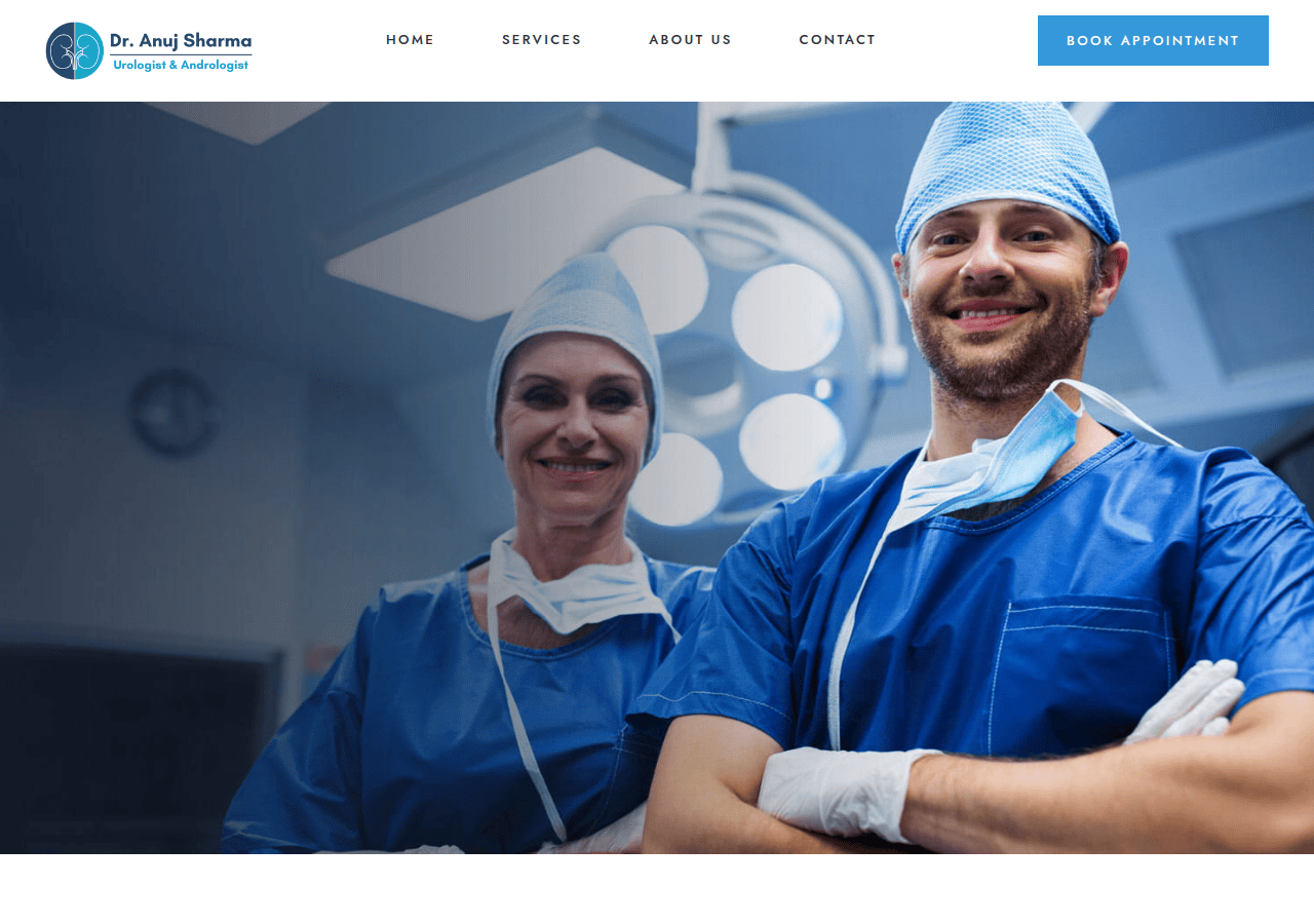 Screenshot of dranujsharmaurologist.com