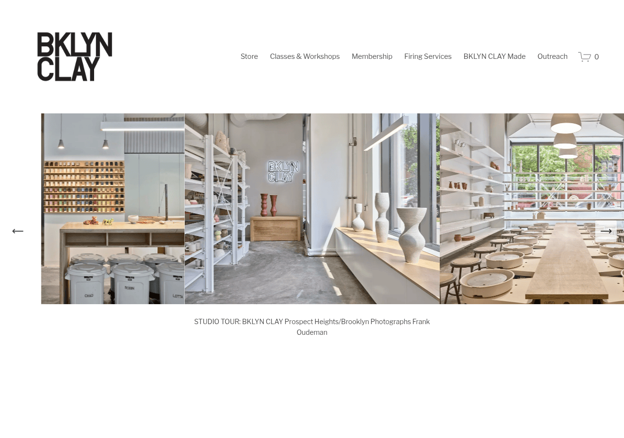 Screenshot of bklynclay.com