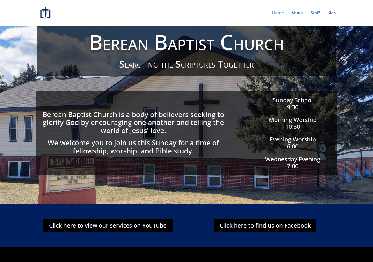 Screenshot of bereanbp.com