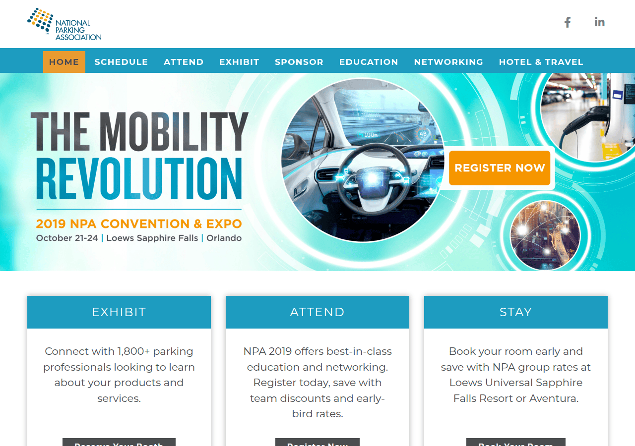 Screenshot of npaconvention.org