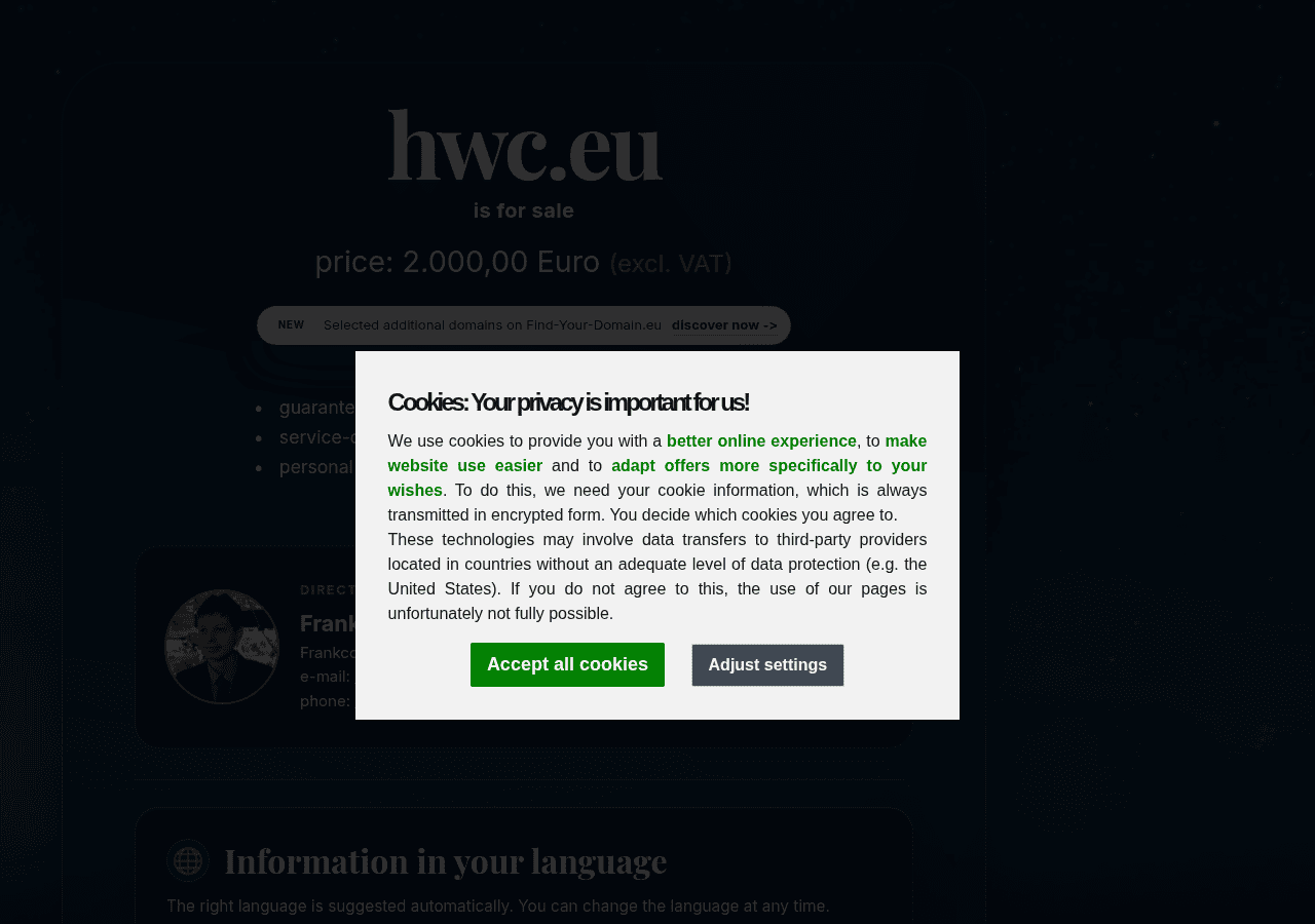 Screenshot of hwc.eu