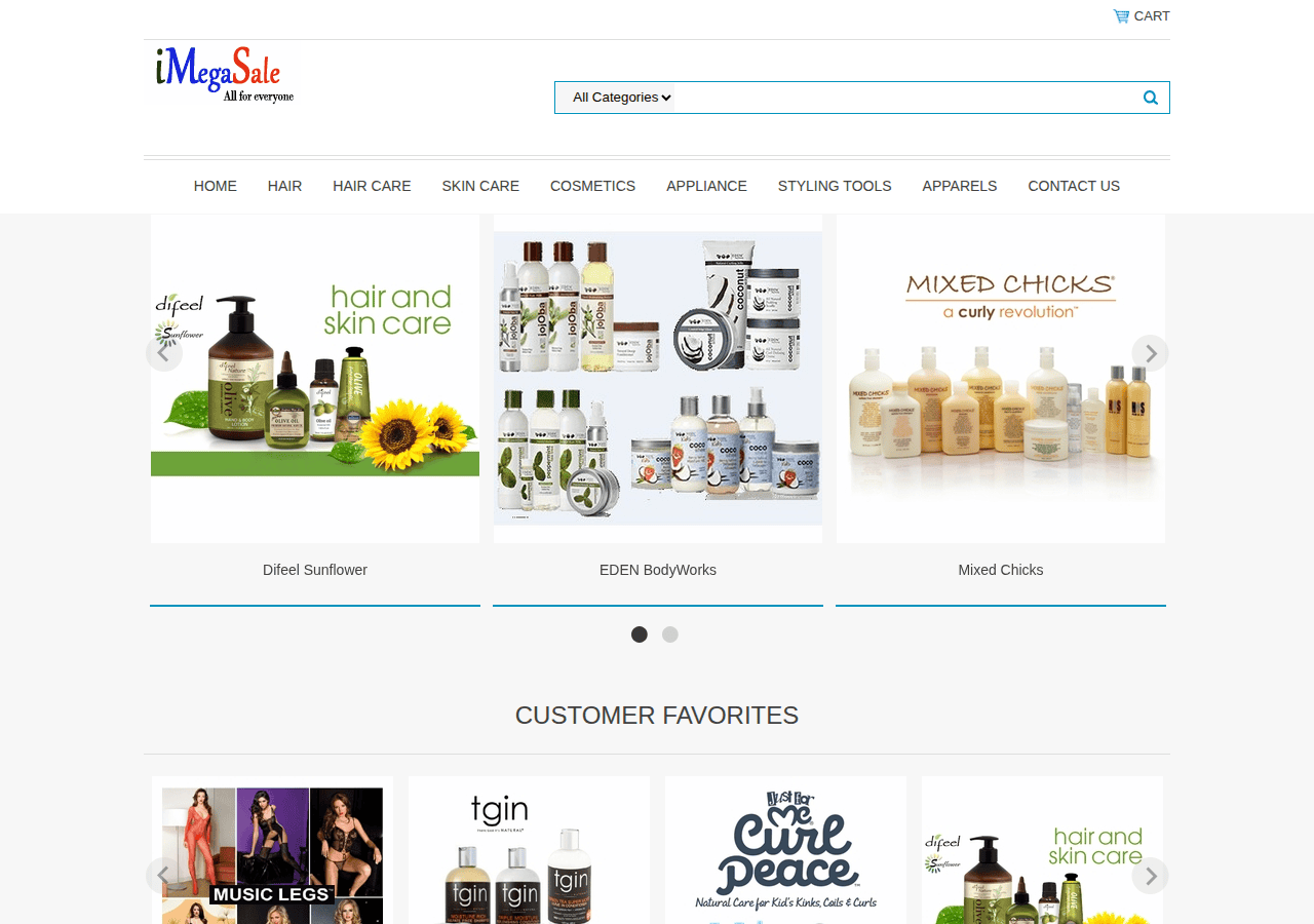 Screenshot of imegasale.com