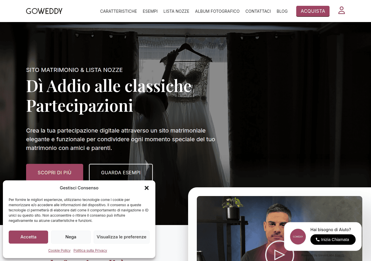 Screenshot of goweddy.com