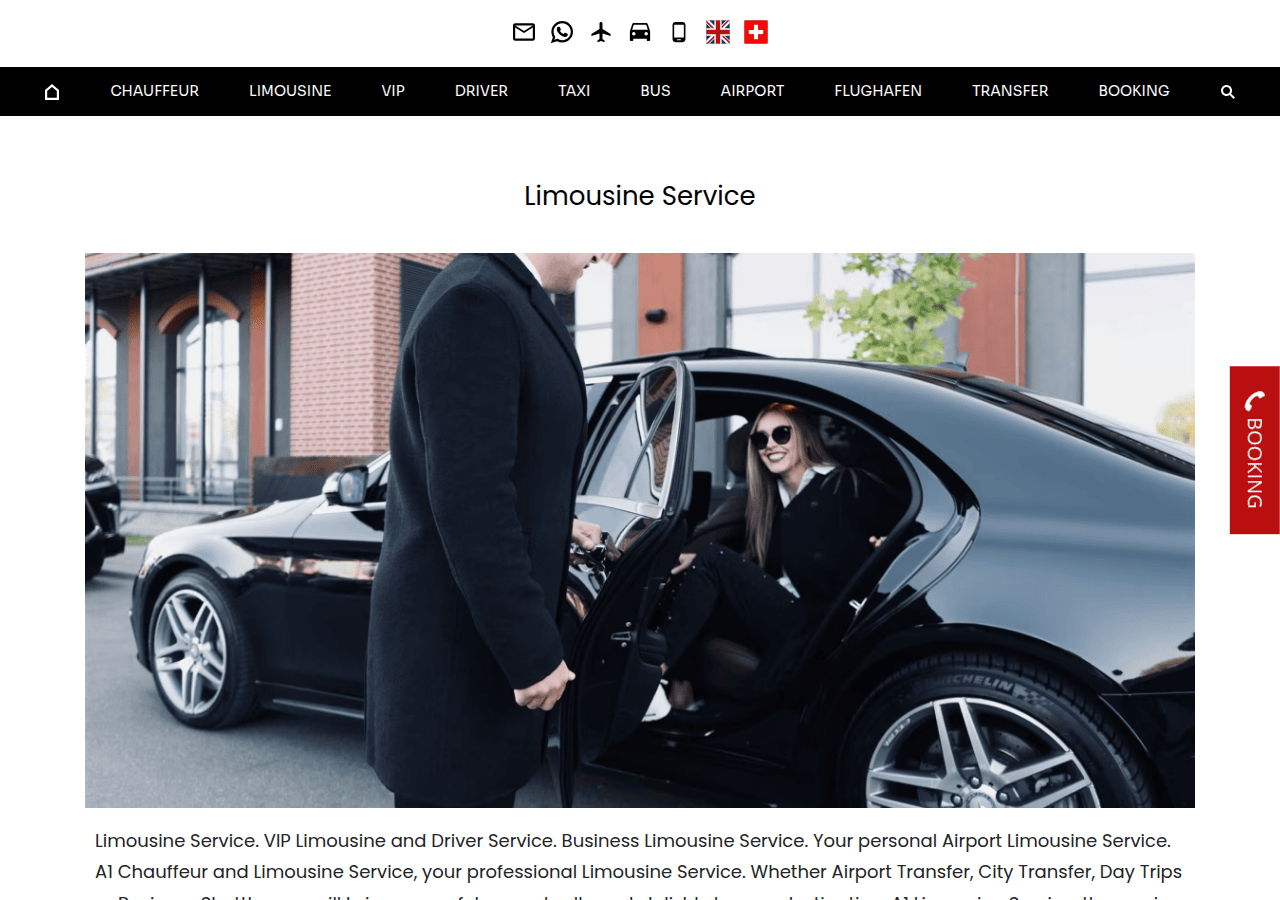 Screenshot of a1-limousine-service.com