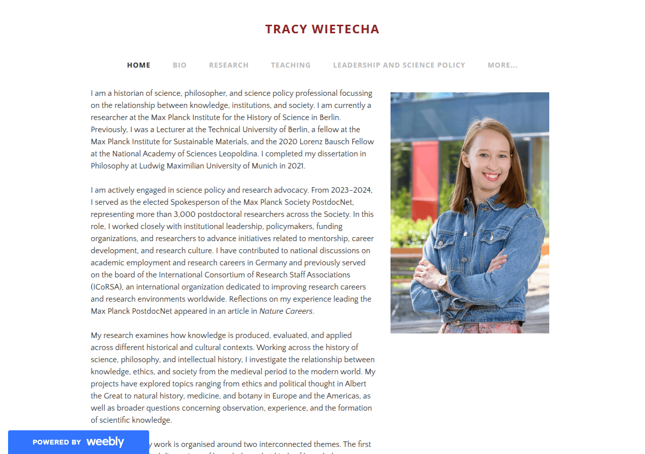 Screenshot of tracywietecha.com
