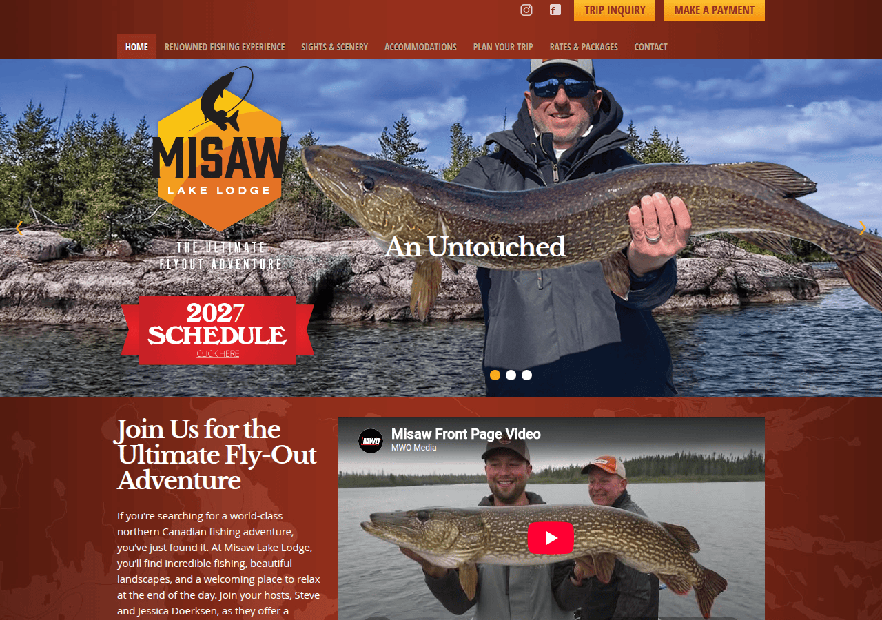 Screenshot of misawlakelodge.com