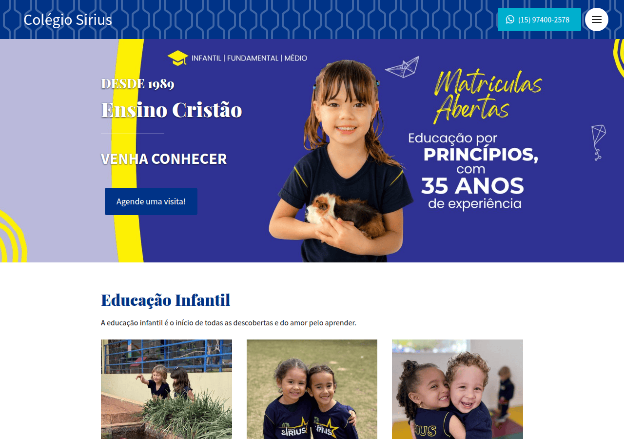 Screenshot of colegiosiriussorocaba.com.br