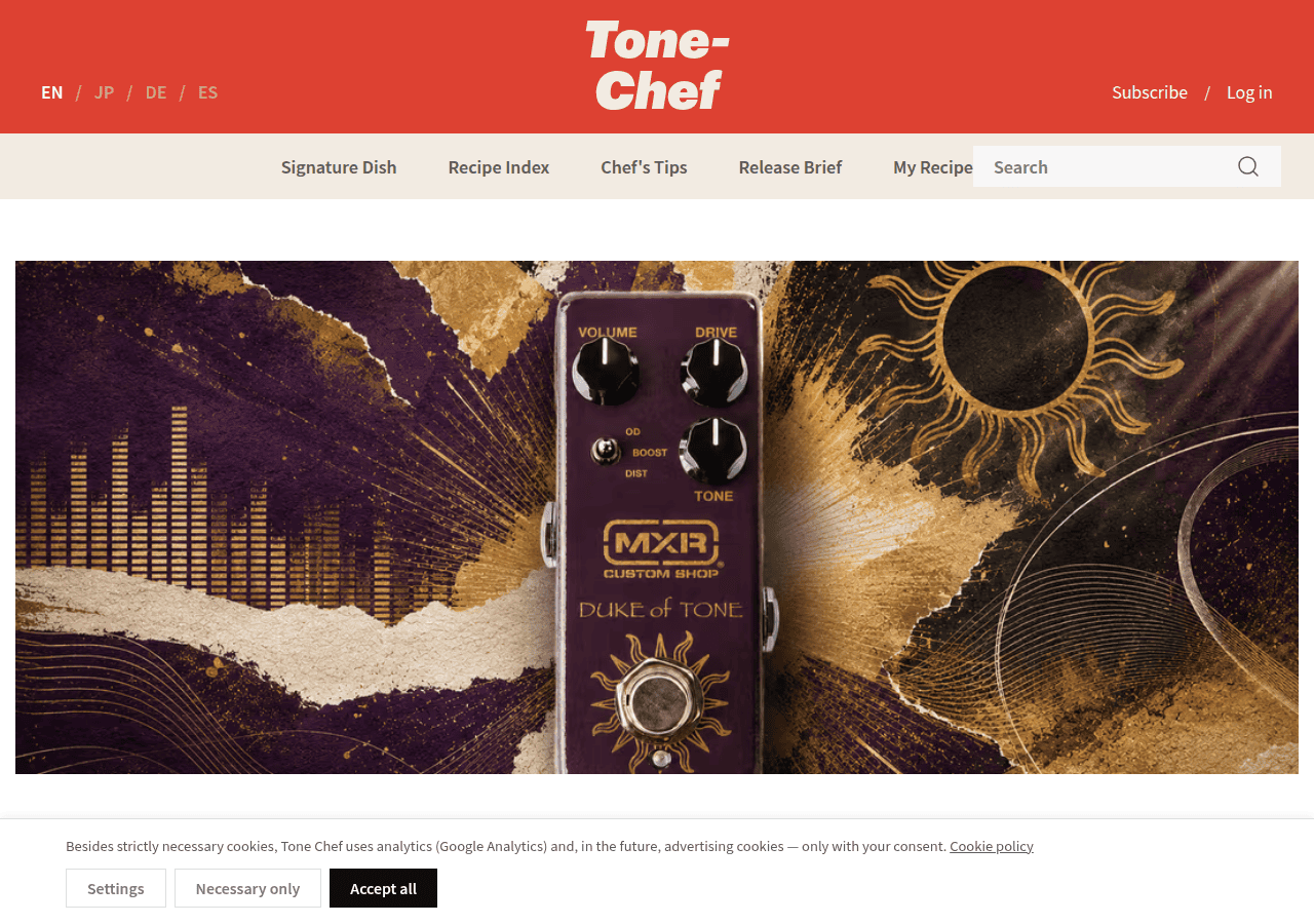 Screenshot of tone-chef.com
