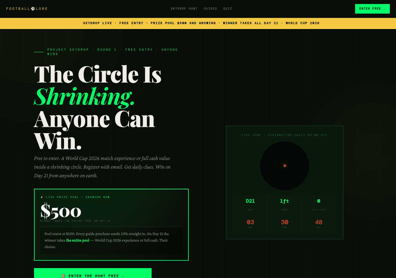 Screenshot of footballlore.com