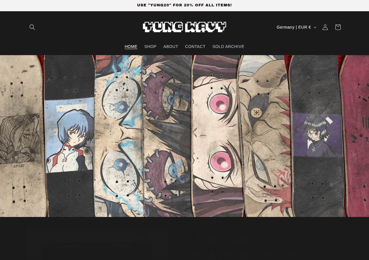 Screenshot of yungwavy.com