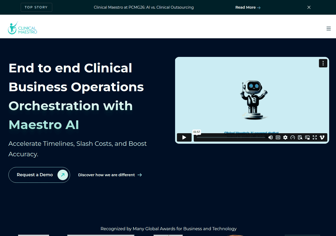 Screenshot of clinicalmaestro.com