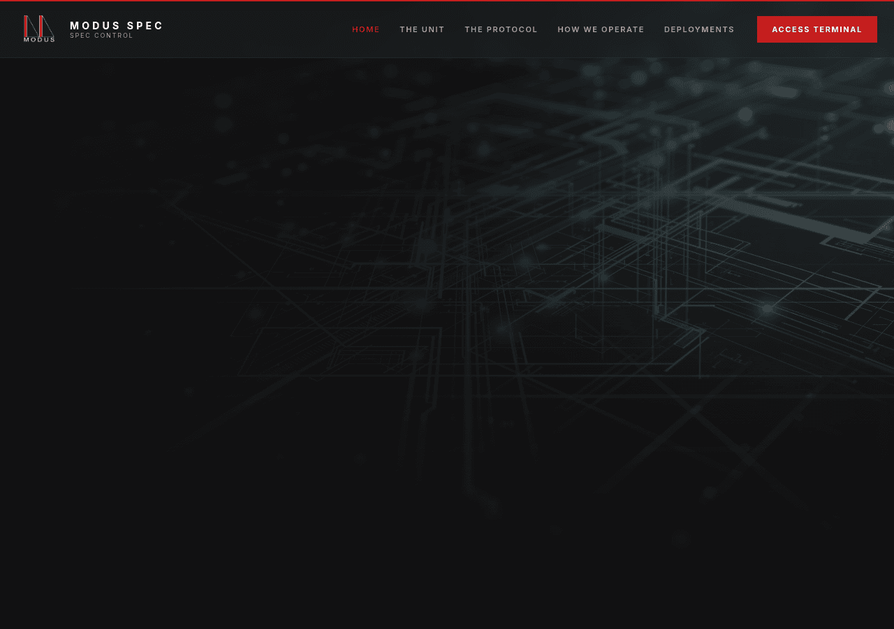 Screenshot of modusspec.com