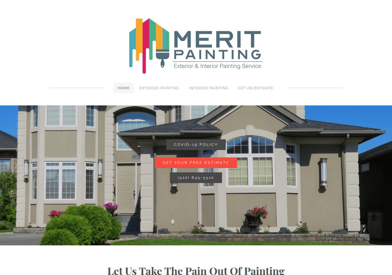 Screenshot of meritpainting.com