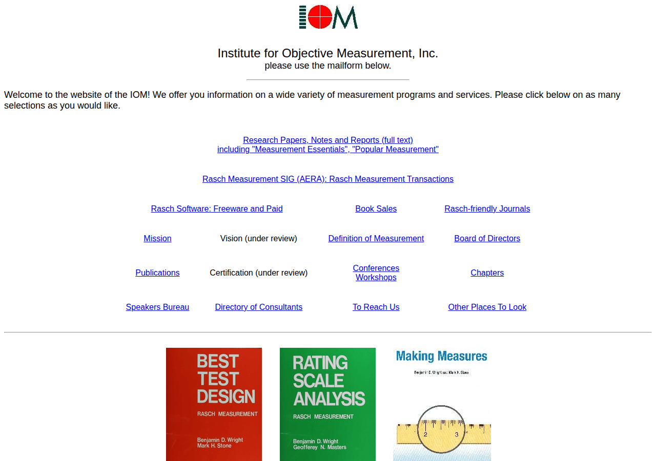 Screenshot of rasch.org