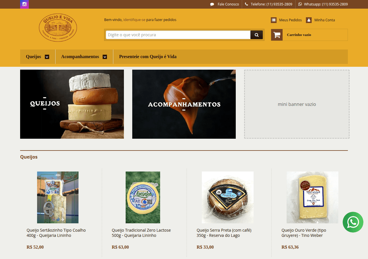 Screenshot of queijoevida.com.br