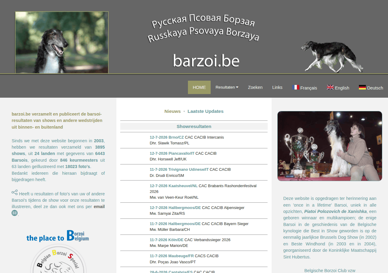 Screenshot of barzoi.be