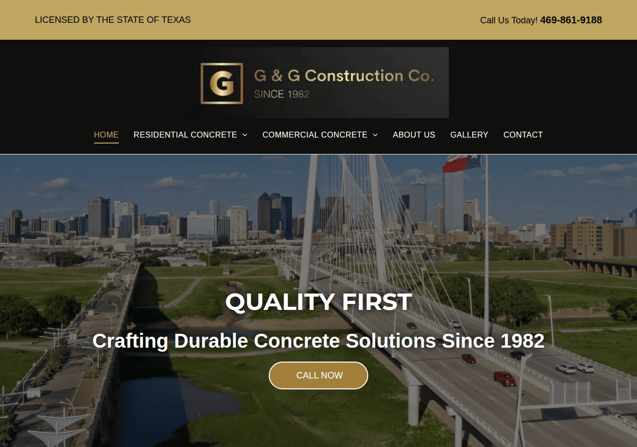 Screenshot of ggconcrete.net