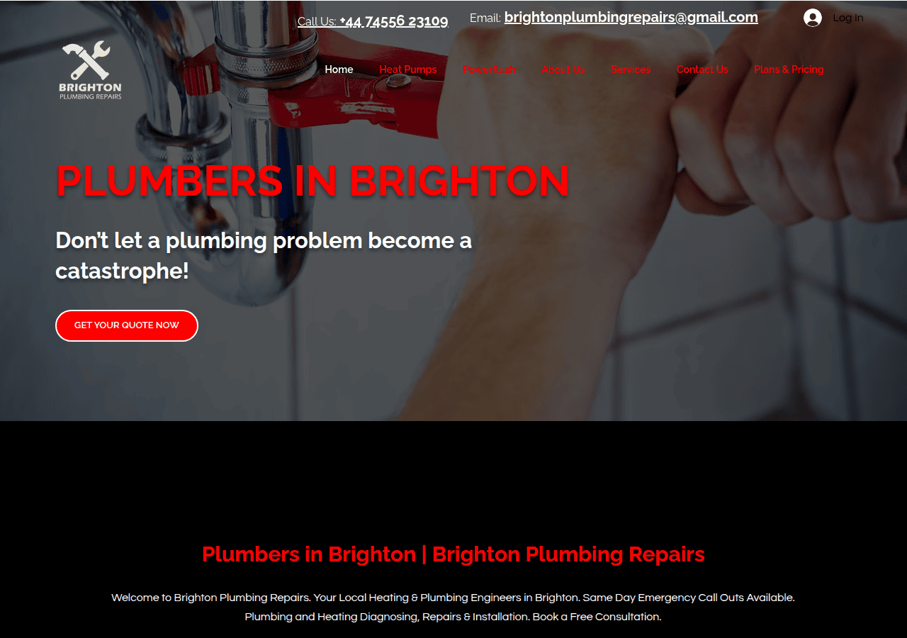 Screenshot of brightonplumbingrepairs.co.uk