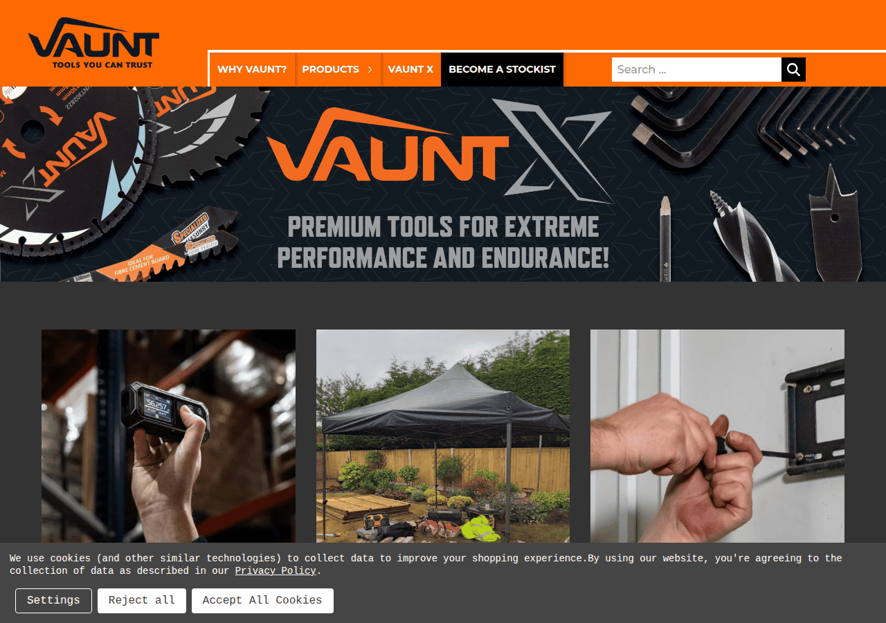 Screenshot of vaunt.co.uk