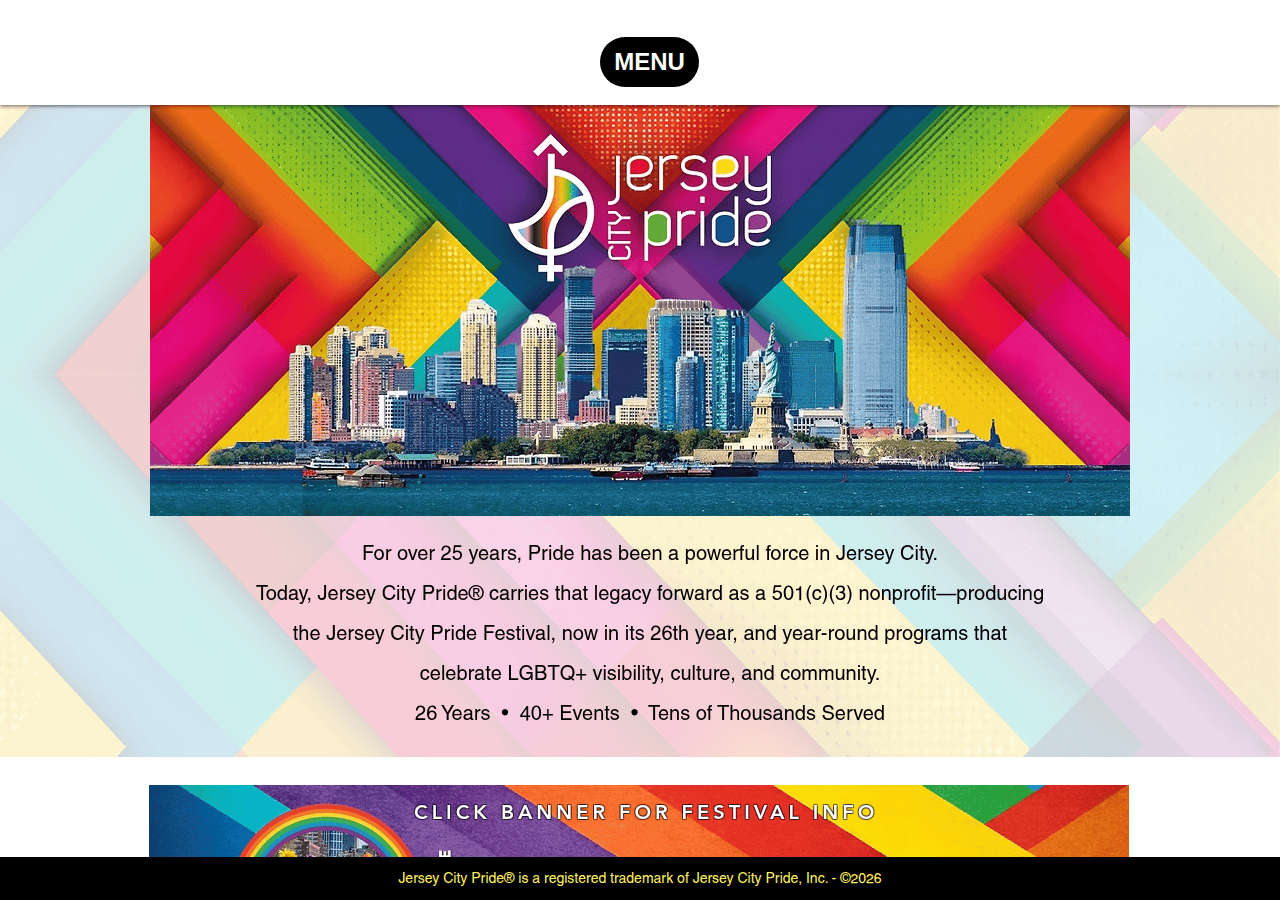 Screenshot of jerseycitypride.com