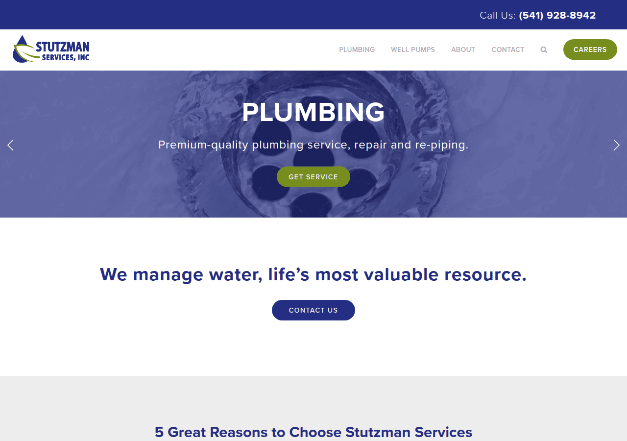 Screenshot of stutzmanservices.com