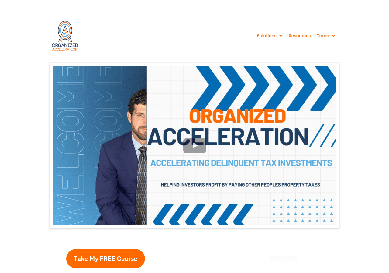 Screenshot of organizedacceleration.com