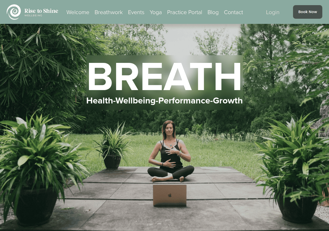 Screenshot of risetoshinewellbeing.com.au