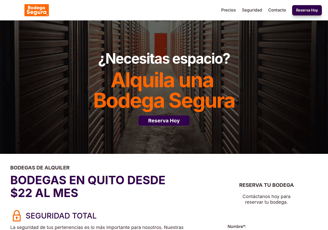 Screenshot of bodegasegura.com