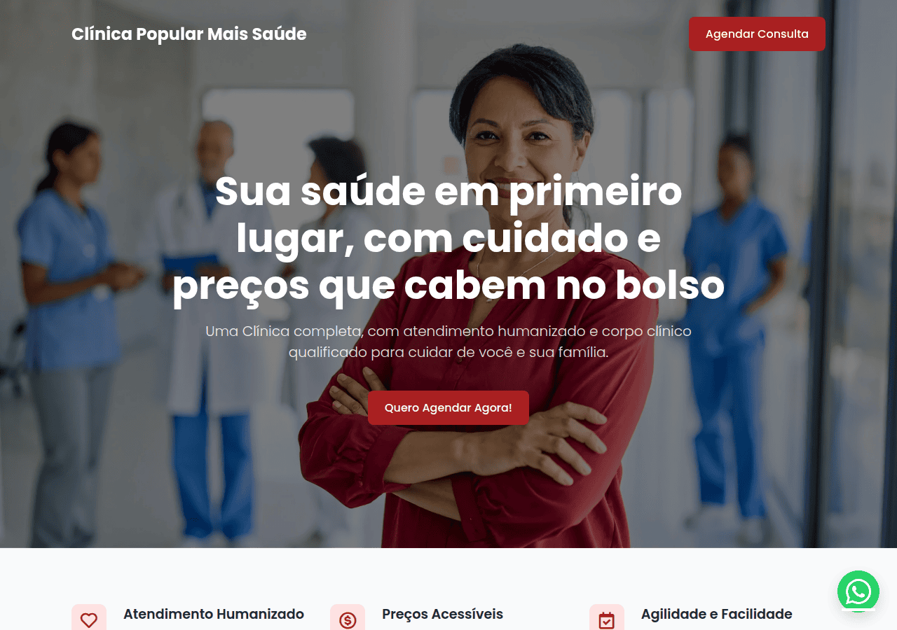 Screenshot of clinicapopularanapolis.com.br