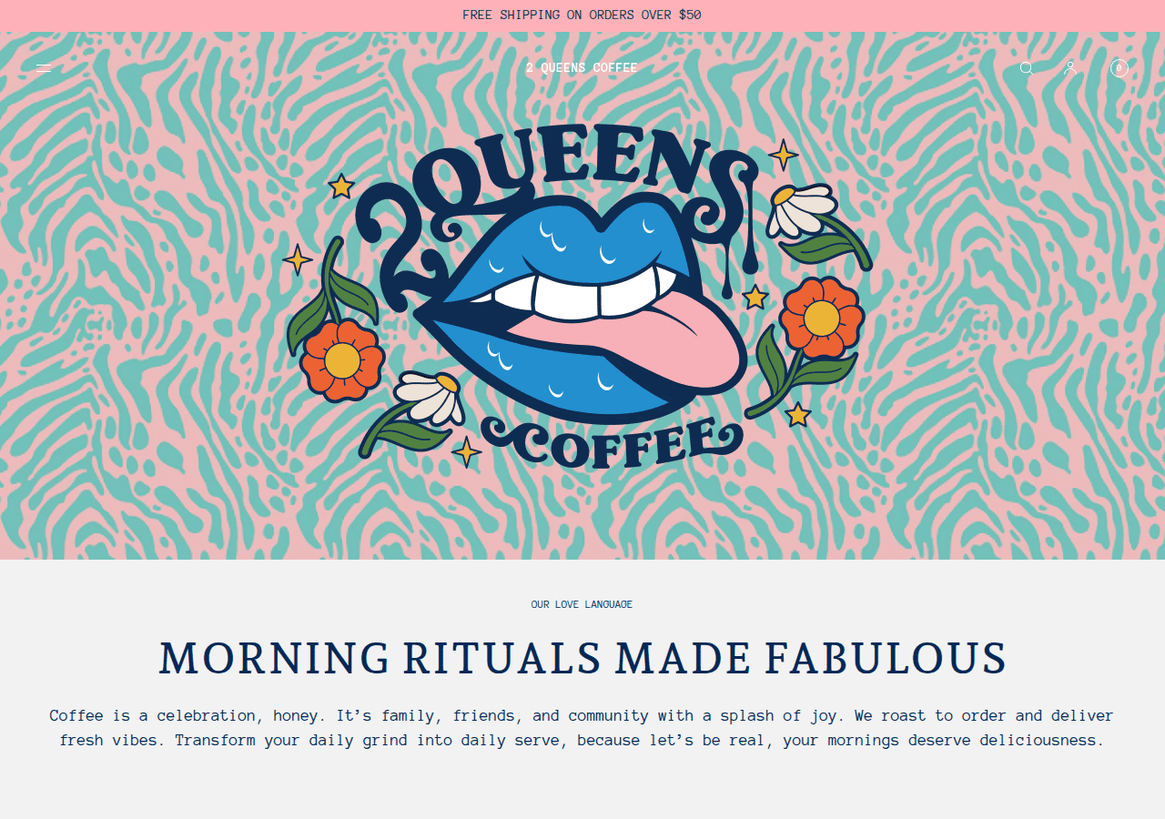 Screenshot of 2queens.coffee