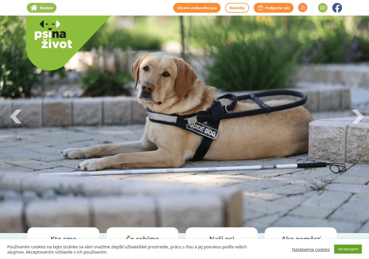 Screenshot of psinazivot.sk